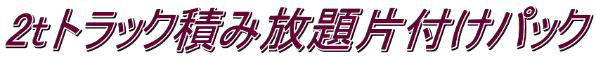 ゴミと粗大ごみ2tトラック片付けパック