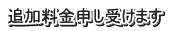 追加料金申し受けます